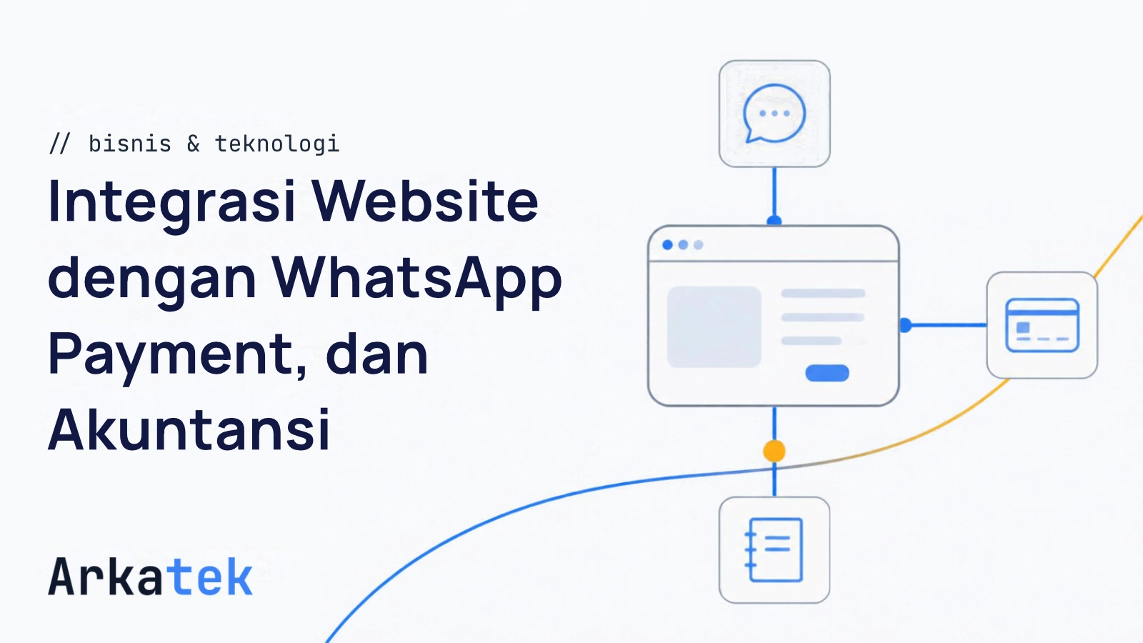 Ilustrasi Mengintegrasikan Website dengan WhatsApp, Payment Gateway, dan Sistem Akuntansi