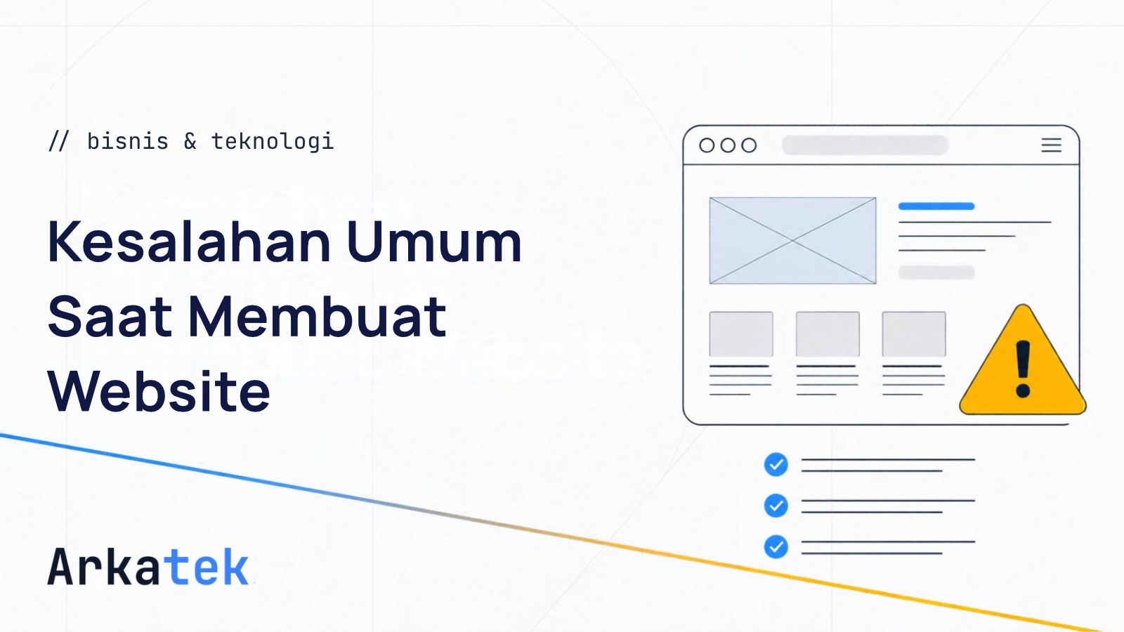 Ilustrasi Kesalahan Umum Bisnis Saat Membuat Website (dan Cara Menghindarinya)