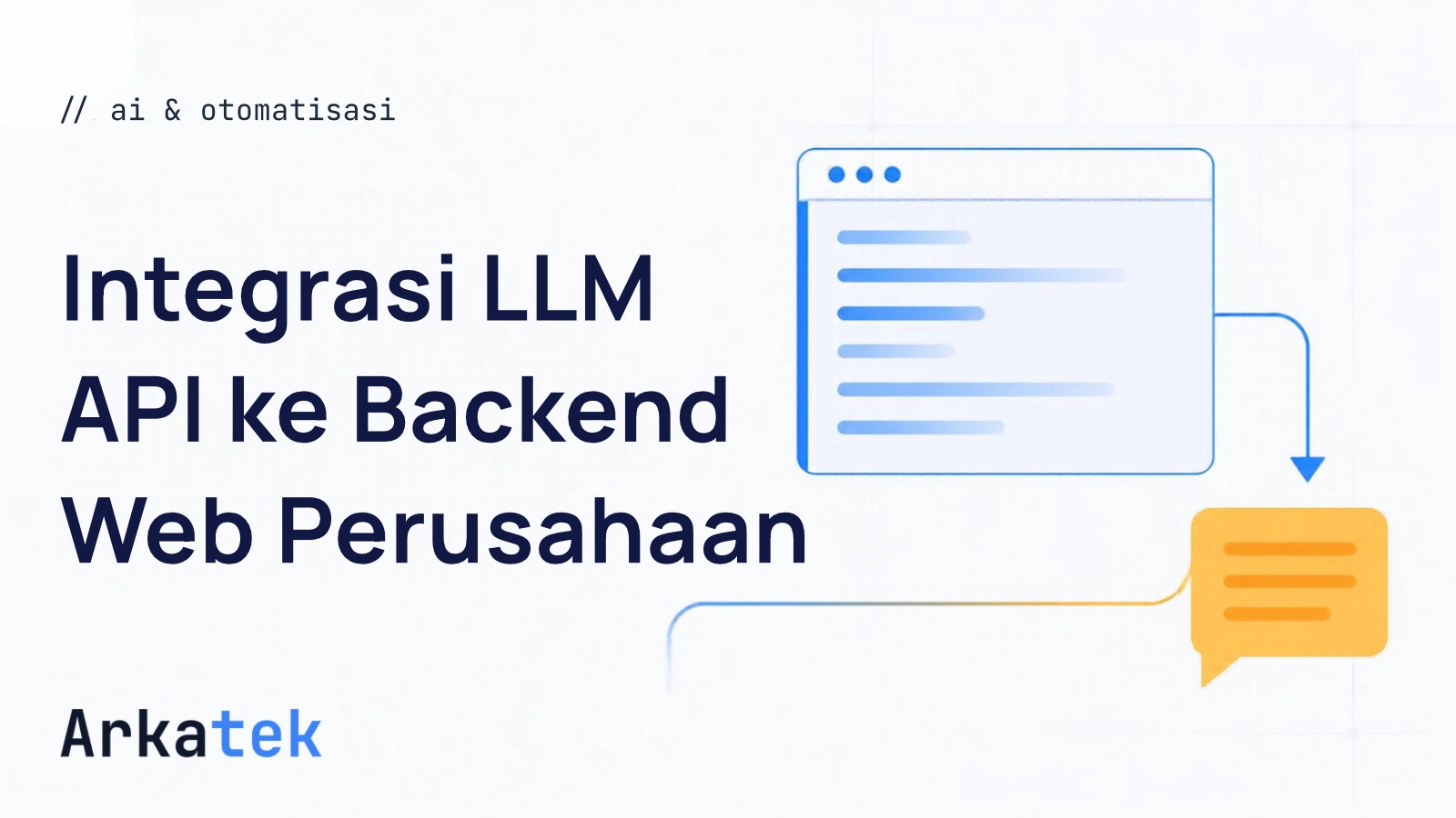 Ilustrasi Tutorial Integrasi LLM API ke Backend Aplikasi Web Internal Perusahaan