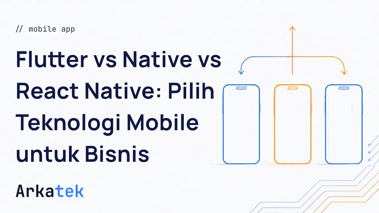 Ilustrasi Flutter vs Native vs React Native: Panduan Memilih Teknologi Aplikasi Mobile untuk Bisnis di 2026